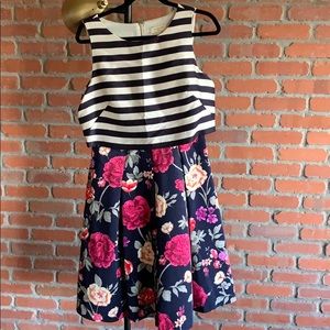 Moulinette Sœurs striped floral dress